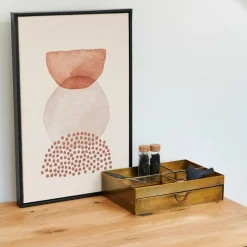 ABSTRACT Decoração De Parede Preto, Branco, Castanho