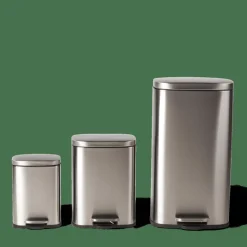 ADELE Balde De Lixo Com Pedal 12L Prateado