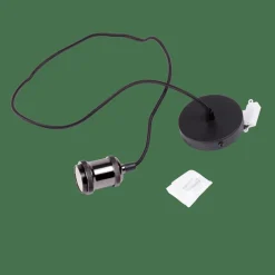 ALU Candeeiro De Teto Preto, Metal