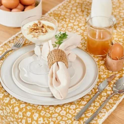 AMANDA Argola Para Guardanapo Castanho