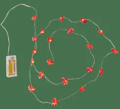 ARO Grinalda Iluminada Com 20 LEDs 2 Padrões Vermelho, Verde