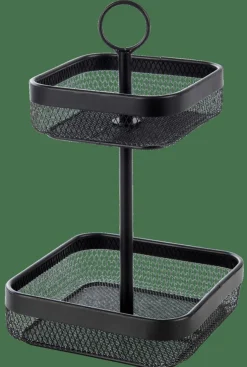 BLACK LUNAR Cesto Quadrado De 2 Peças Preto