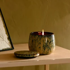 CERAMIC Vela Em Pote Azul