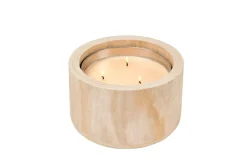 CITRONELLA WOOD Vela De Jardim Bege