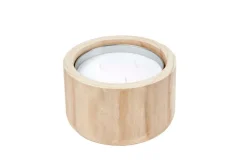 CITRONELLA WOOD Vela De Jardim Branco