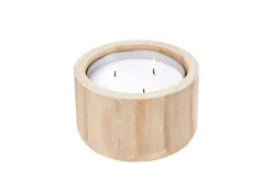 CITRONELLA WOOD Vela De Jardim Branco