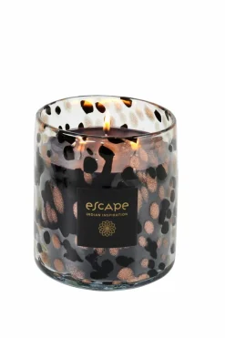 ESCAPE INDIAN INSPIRATION Vela Perfumada Em Copo Preto, Acobreado, Multicolor