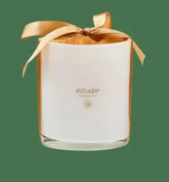ESCAPE WORLD GOA Vela Perfumada Em Copo Branco, Rosa Antiga