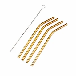 FANCY Palhas Com Escova Dourado