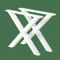 FORMAX Mesa De Jardim Com Pernas Em X Preto