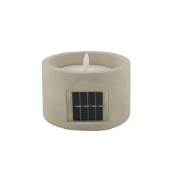 FUEGO Vela LED Solar Cinzento Claro