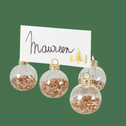 GLANCY Suporte Cartão Nome Conjunto De 4 Transparente