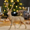GOLD DEER Decoração Em Pé Dourado