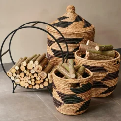 GUATEMALA Cesto Preto, Natural