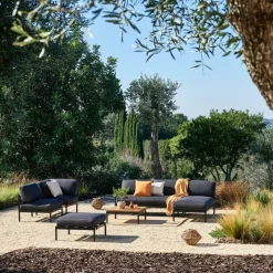 HANNA Espreguiçadeira Teak Lounge Preto