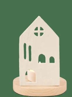 HOME Porta-vela Para Lamparina Branco, Natural