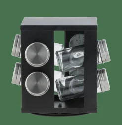 INDUSTRIA Carrossel De Especiarias 8 Potes Preto
