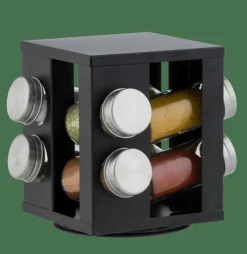 INDUSTRIA Carrossel De Especiarias 8 Potes Preto