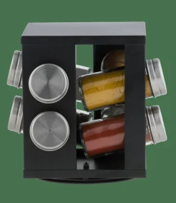 INDUSTRIA Carrossel De Especiarias 8 Potes Preto