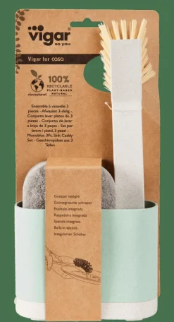 JASMIN Escova Loiça Com Suporte Esponja Verde