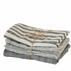 LAURENT Pano De Cozinha Conjunto De 3 Castanho