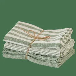 LAURENT Panos De Cozinha Conjunto De 3 Verde