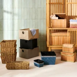 LINOLUX Cesto De Arrumação Cinzento Claro