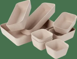 LINOSTORE Cestos De Arrumação Para Gaveta Bege