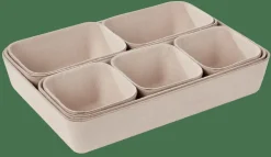 LINOSTORE Cestos De Arrumação Para Gaveta Bege