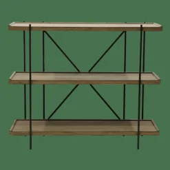 MAINE Estante De Parede Preto, Natural