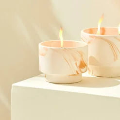 MARBLE Vela Para Exterior Branco, Cor-de-laranja