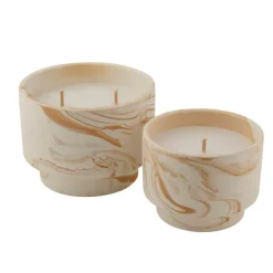 MARBLE Vela Para Exterior Branco, Cor-de-laranja