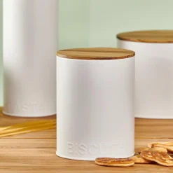 NAGINI Caixa De Alimentos Para Bolachas Branco, Natural