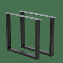 NEW OAK Mesa De Jantar Com Pernas Em U De Metal