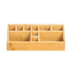 ORGANOO Porta-cotonetes Transparente, Natural