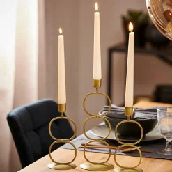 OVAL Castiçal Dourado