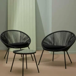 PAPAYO & ACAPULCO Conjunto Lounge Preto