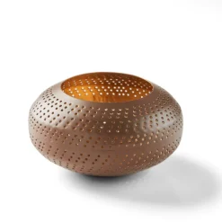 PERFORATO Porta-velas Para Lamparinas Castanho