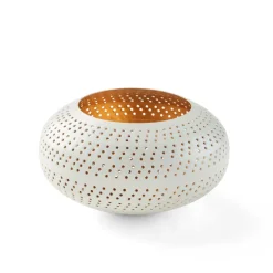 PERFORATO Porta-velas Para Lamparinas Castanho Escuro