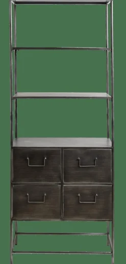 PHARMA Estante De Parede Com 4 Gavetas Preto