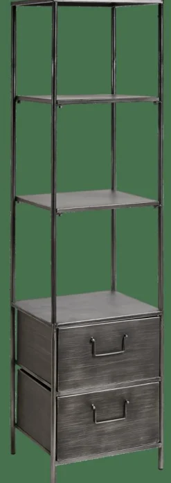 PHARMA Estante De Parede Com 2 Gavetas Preto