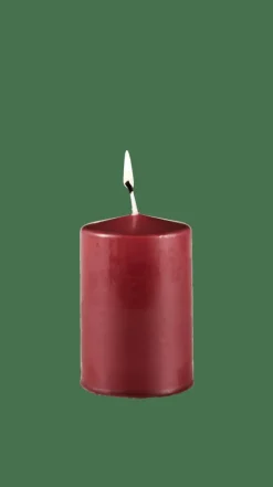 PURE Vela Cilíndrica Vermelho Escuro