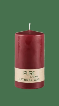 PURE Vela Cilíndrica Vermelho Escuro