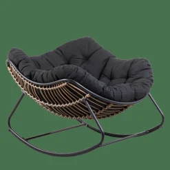 ROCKO Cadeira De Baloiço Preto