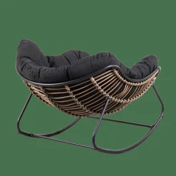 ROCKO Cadeira De Baloiço Preto