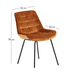 SILKA Cadeira Sala De Jantar Preto, Castanho