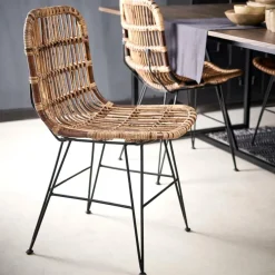 SUMATRA Cadeira Sala De Jantar Preto, Castanho