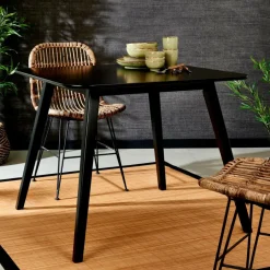 SUMATRA Cadeira Sala De Jantar Preto, Castanho