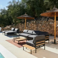 TEAK LUXE Espreguiçadeira Natural