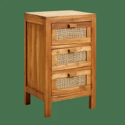 TECK Cómoda De 3 Gavetas Natural